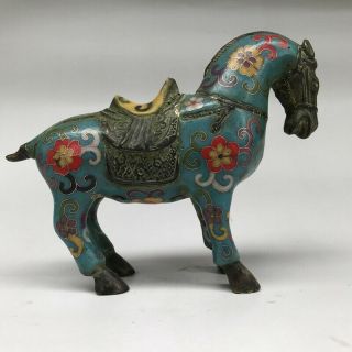 A Horse Statue Carved By Hand In Ancient Chinese Cloisonne Statue