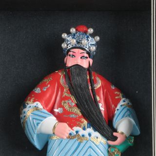 Chinese Lacquerware Handmade Liu Bei Statue LP0007 2