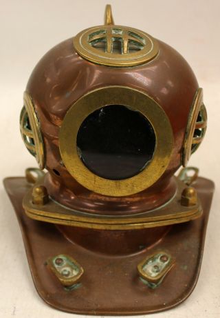 Antique / Vintage Brass Small 6 " Scuba Diving Helmet - M25
