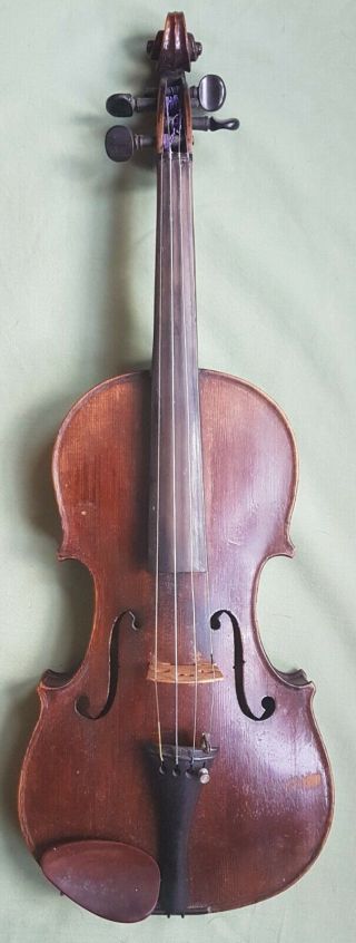 Antique Violin In Quality Wood Case.  Possibly Early 19th Century