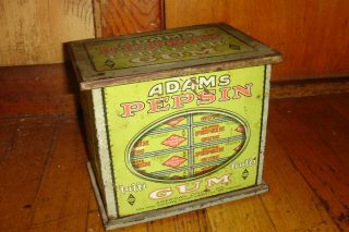 Antique Adams Pepsin Tutti Frutti Gum Tin Box
