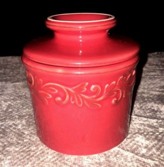 L Tremain The Butter Bell Crock Antique Red