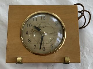 Antique Mid Century Sessions Clock Co Electric Desk Style
