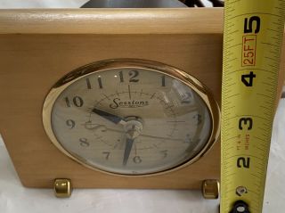 Antique Mid Century Sessions Clock Co Electric Desk Style 8