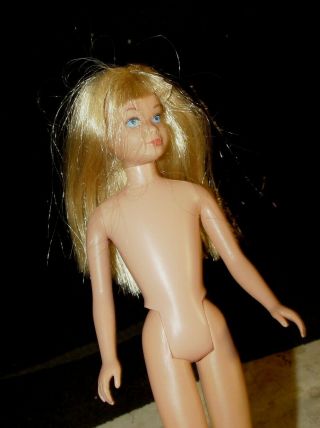 Estate Vintage 1963 Mattel Barbie Shiny Blonde Hair Skipper Straight Leg Doll 2