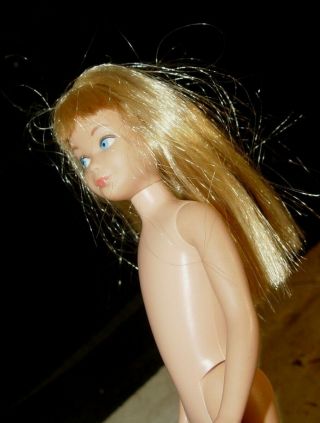 Estate Vintage 1963 Mattel Barbie Shiny Blonde Hair Skipper Straight Leg Doll 3