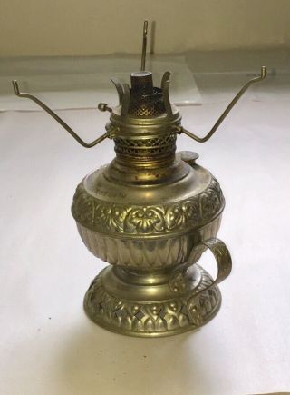 Antique Tiny Juno Edward Miller Kerosene Oil Lamp