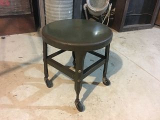 Antique Vintage Industrial Mini Machinist Work Chair Stool Lewis Steel