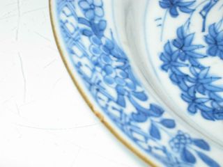 STUNNING ANTIQUE 18th CENTURY CHINESE BLUE & WHITE PORCELAIN PLATE 4