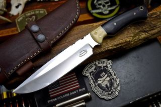 Cfk Handmade 1095 Custom Buffalo Horn - Bone Hunting Skinning Edc Camp Blade Knife
