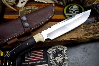 CFK Handmade 1095 Custom Buffalo Horn - Bone Hunting Skinning EDC Camp Blade Knife 2