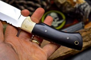 CFK Handmade 1095 Custom Buffalo Horn - Bone Hunting Skinning EDC Camp Blade Knife 6