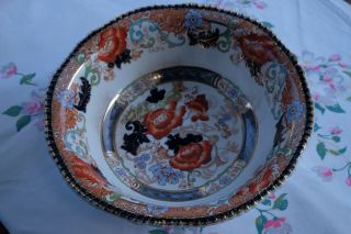 Antique Wood & Son Verona Royal Semi Porcelain Bowl Hand Painted,  9.  25 X 2.  14