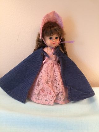 Vtg Handmade Doll Clothes - Evening - Ball - Gown & Cape Fits Ginny - Ginger - 7.  5 - 8 " Doll
