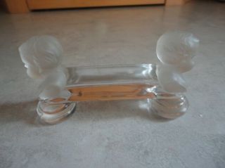 Antique Baccarat Glass Baby Face Knife Rest Nr