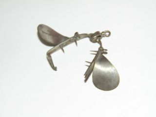 ANTIQUE VINTAGE METAL HARDY ' S PATENT ALNWICK FISHING LURE SPINNER 2