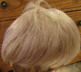 G186 Vintage French 9 " Human Hair Doll Wig For Antique Bisque Doll