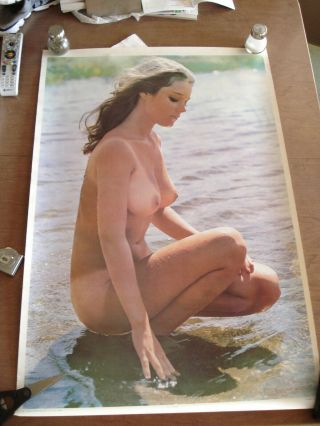 Vintage 1972 Poster Naked Woman Pin - Up Headshop Dorm Room Man Cave 25 " X 36 "