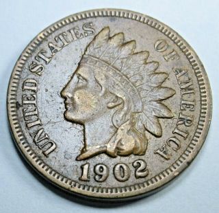 1902 Vf - Xf Us Indian Head Penny 1 Cent Old Antique U.  S.  Currency Money Coin Usa