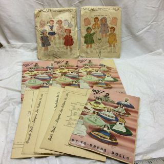 Vintage 1952 Doll Clothes Patterns