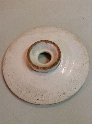 10.  25 " Vintage Antique Stoneware Crock Pottery Butter Churn Lid Top