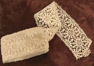 Vintage Needle Lace Ecru 171 In (over 4 Yd) Sewing Or Craft Project