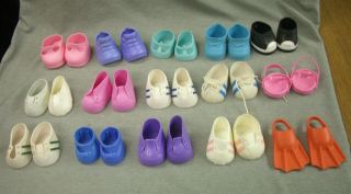 15 Pairs Vintage Cabbage Patch Kids Doll Shoes Cpk Plastic