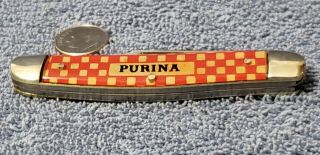 Vintage Kutmaster Purina Advertising 3 Blade Pocket Knife 5