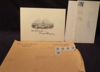 Office Of Vice President Hubert Humphrey Muriel Humphrey Signed Correspondence