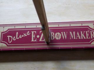 Vintage Offray Deluxe EZ Bow Maker - Lion Ribbon - w/Ribbon Spool Holder - USA Made 3
