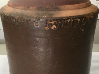1/2 Gallon North Augusta / Edgefield Stoneware Jug Stamped " Standard Syrup "
