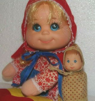 Vintage Mattel Doll Mama Beans Little Red Riding Hood With A Baby Beans 1975