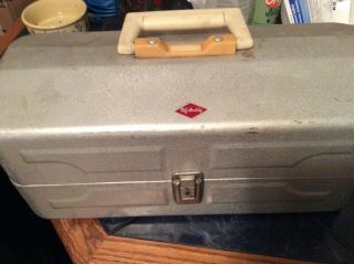 Vintage Aluminum Tackle Box My Buddy Full Of Tackle