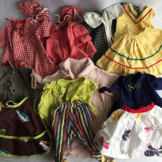 40’s - 50’s Handmade Doll Clothes For Madam Alexander,  Toni,  Baby - 7 Pages Of Photos