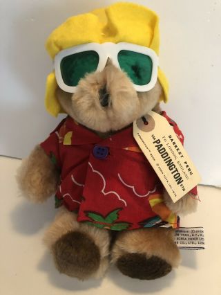 Paddington Beach Bear Hawaiian Shirt Sunglasses 1981 Vintage Eden Teddy Plush