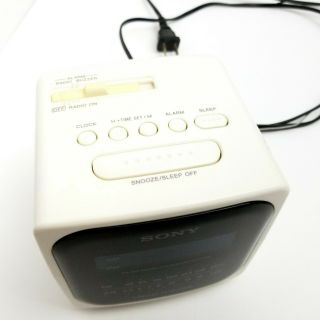 SONY Dream Machine ICF - C122 AM/FM Alarm Clock Radio Battery Back Up Vintage 3