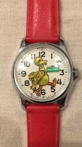 Vintage Bradley Big Bird Wristwatch Sesame Street