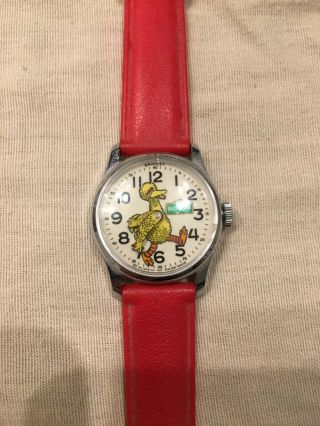 Vintage Bradley Big Bird Wristwatch Sesame Street 4