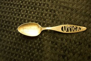 Vintage Silver Spoon / Utica,  Ny / N.  Y.  C.  Station/ Sterling With Cut - Outs