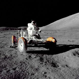 Astronaut Eugene A.  Cernan Driving Rover Moonwalk Eva Apollo 17 12x12 Photograph