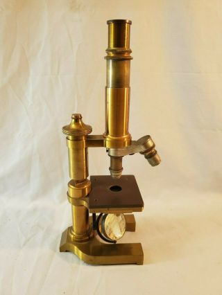 Wonderful Antique 1898 E.  Leitz Wetzlar Brass Microscope