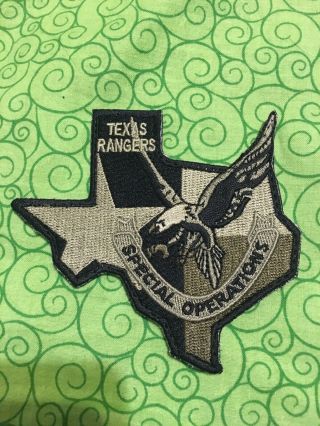 Rare Texas Rangers Highway Patrol Special Operations State Police Swat Patch