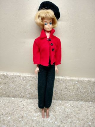 Vintage Midge Barbie Doll Mattel 1962 Blonde Bubble Cut Hair,  Blue Eyes