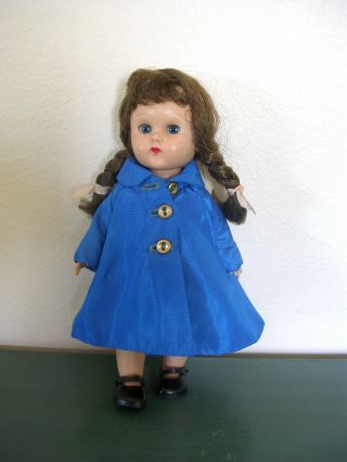 Vintage Madam Alexander - Kins Coat 1950s Teal Blue Tagged