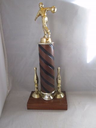 Men ' s Bowling Trophy 1973 - 74 Firemen ' s League 1st Place Pro Bowl Rochester,  NY 2