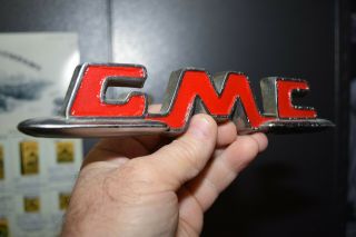 Antique Gmc General Motors Company Hood Emblem,  Side ? 1955 1956