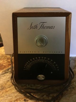 Vintage Seth Thomas Electronic Metronome,  Wood Case,  E957980