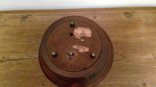 Antique German Black Forest Carved Music Box Walnut Serving Bowl Lauderbach 3