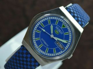 Vintage Seiko 5 Day Date 17 Jewels 6309 Movement Men ' s Wrist Watch 2