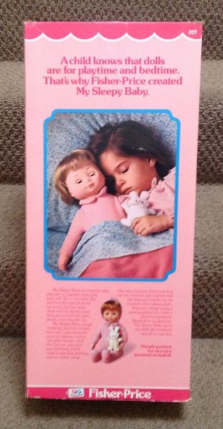 Vtg MIB 1979 Fisher Price MY SLEEPY BABY Soft Body Sleepy Eyes Baby Doll 6